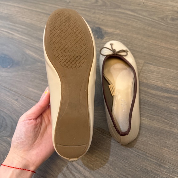 Japanese Leather Bow Ballerinas Woman Bow Knot Loafer Shoes Apricot Size US 6 - Picture 16 of 17